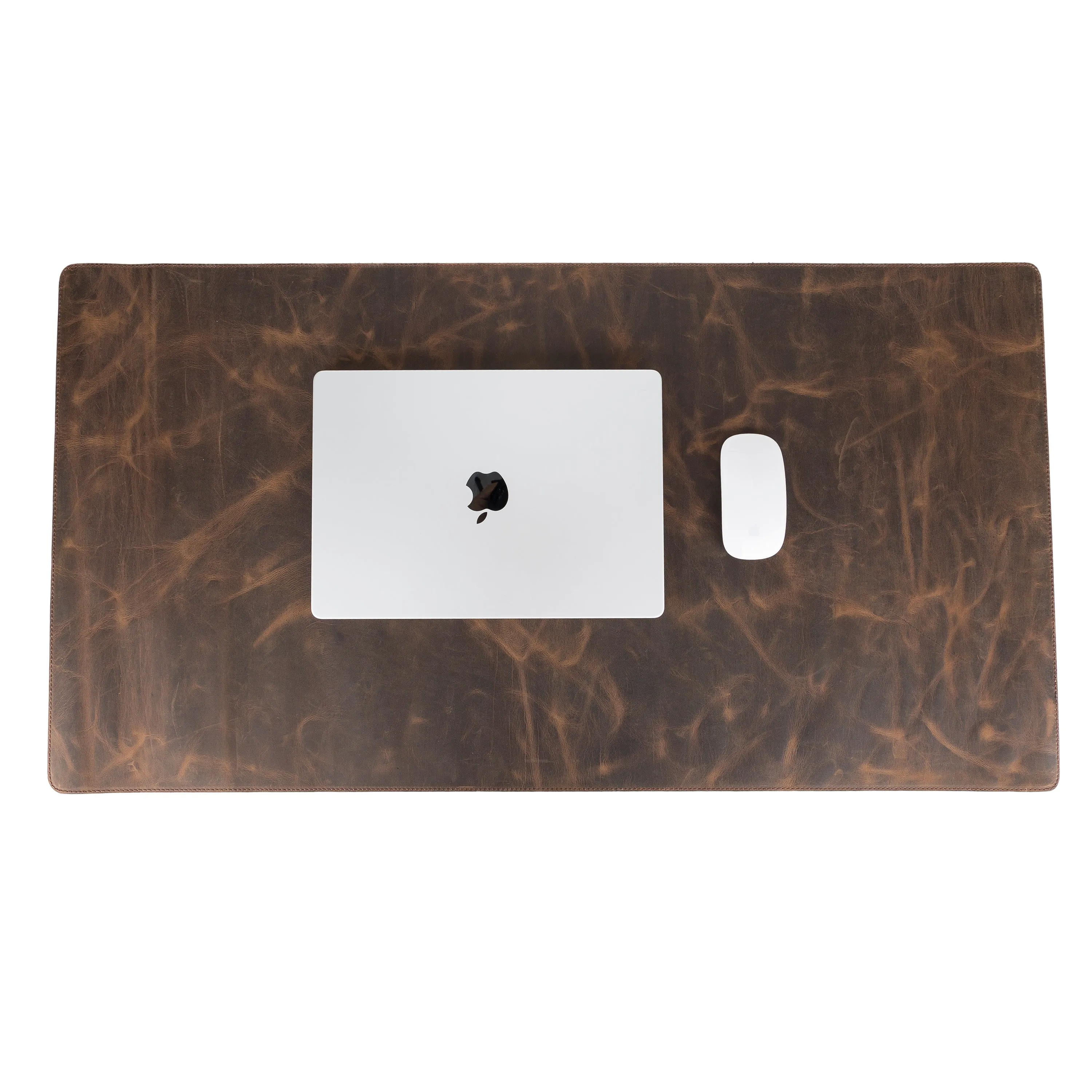 Genuine Dark Brown Leather Deskmat, Computer Pad, Office Desk Pad