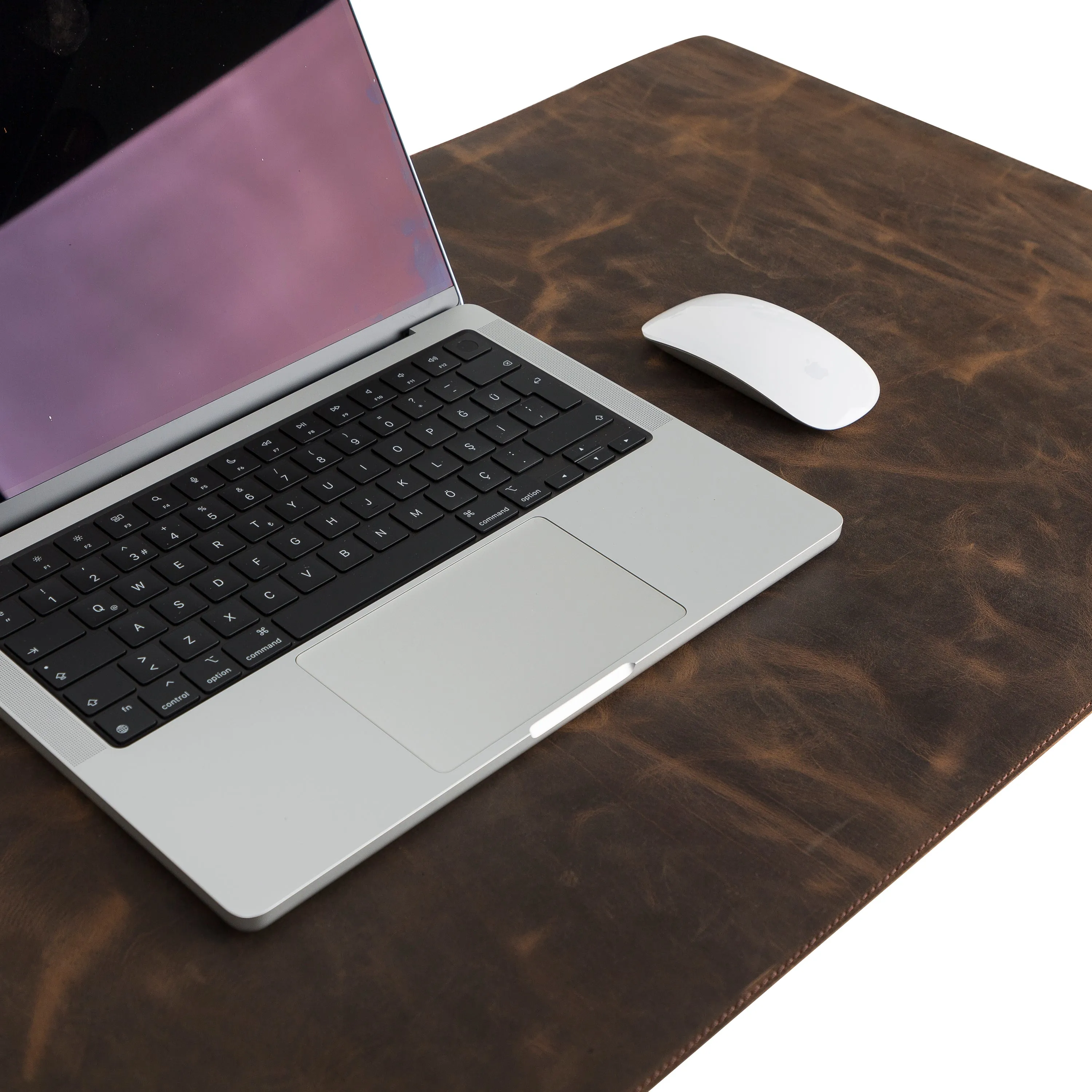 Genuine Dark Brown Leather Deskmat, Computer Pad, Office Desk Pad