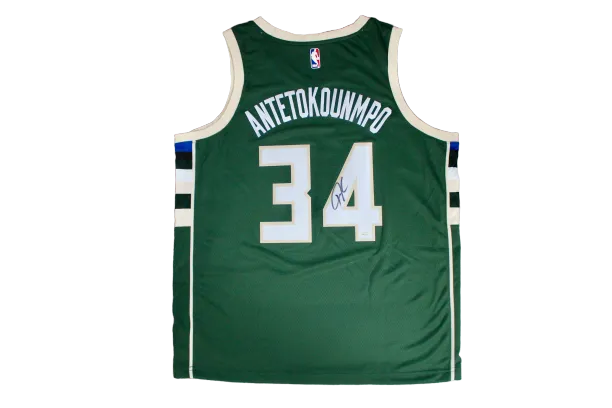 Giannis Antetokounmpo Milwaukee Bucks Signed Autograph Nike Swingman Jersey JSA
