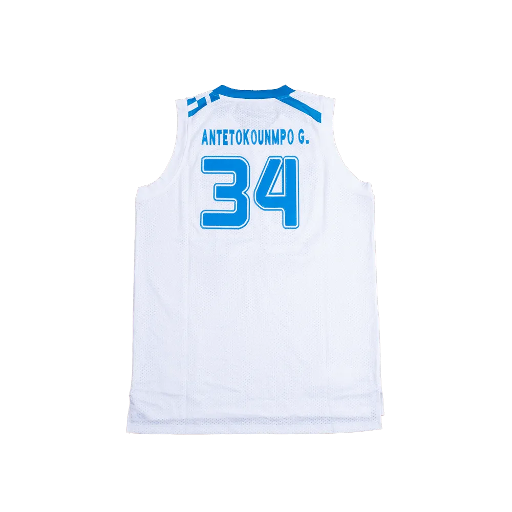 GIANNIS HELLAS TEAM GREECE BASKETBALL JERSEY (WHITE)