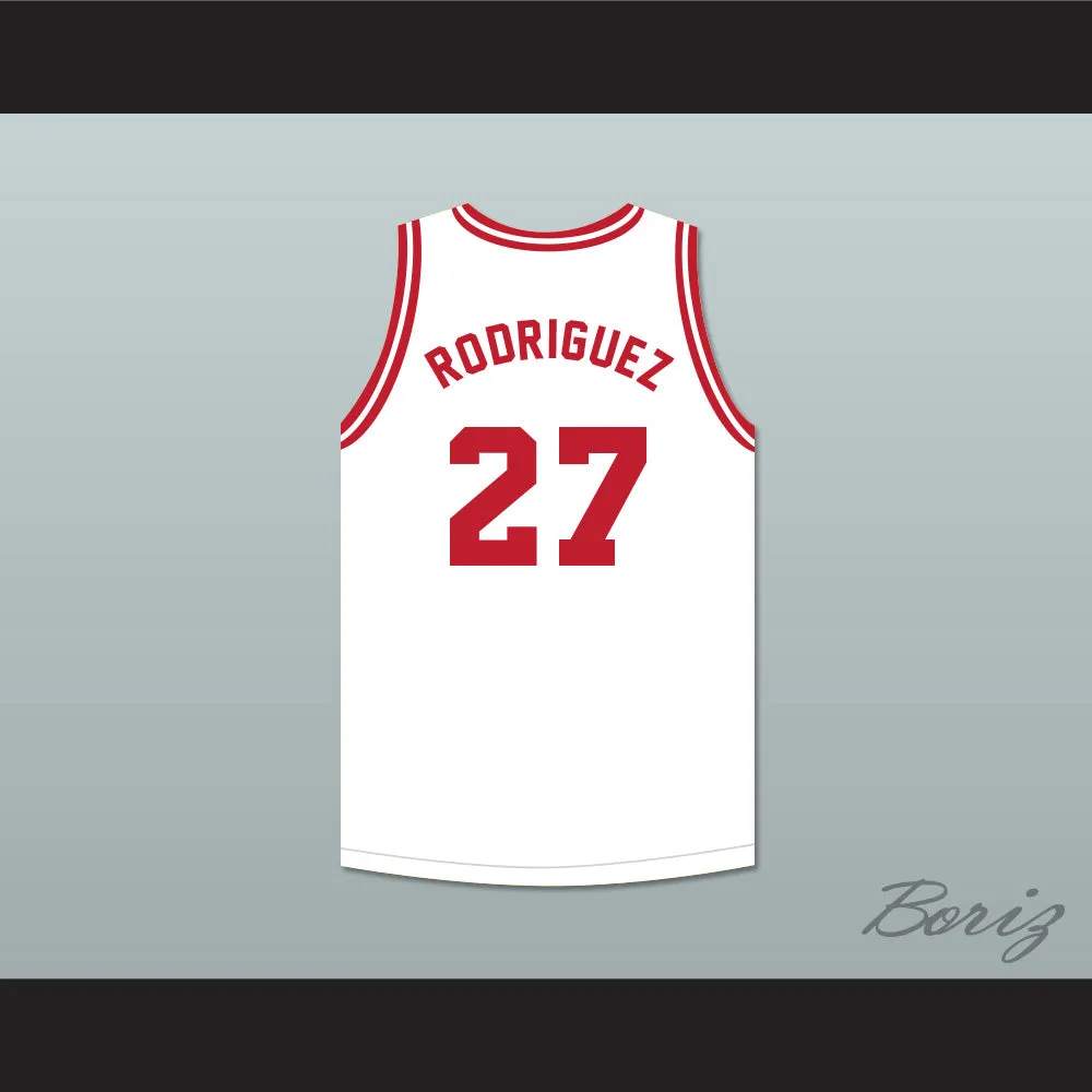 Guillermo Rodriguez 27 Tijuana Piranhas White Basketball Jersey Mexican Expansion Team