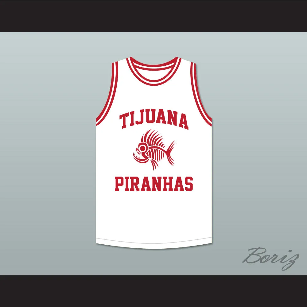 Guillermo Rodriguez 27 Tijuana Piranhas White Basketball Jersey Mexican Expansion Team