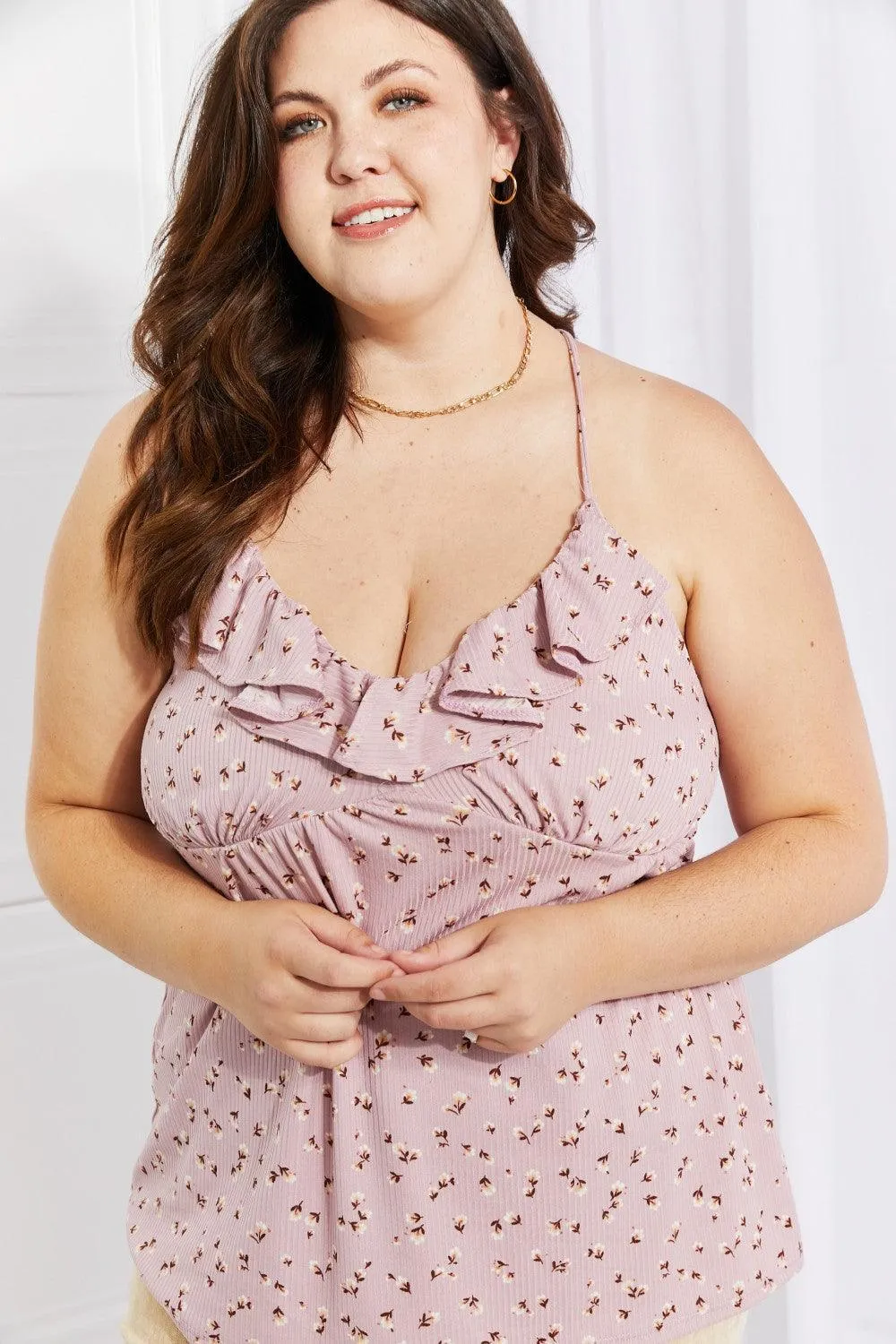 Hazel Blues® | Taste of Spring Ruffle Sleeveless Top