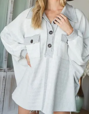 Henley Top - Grey