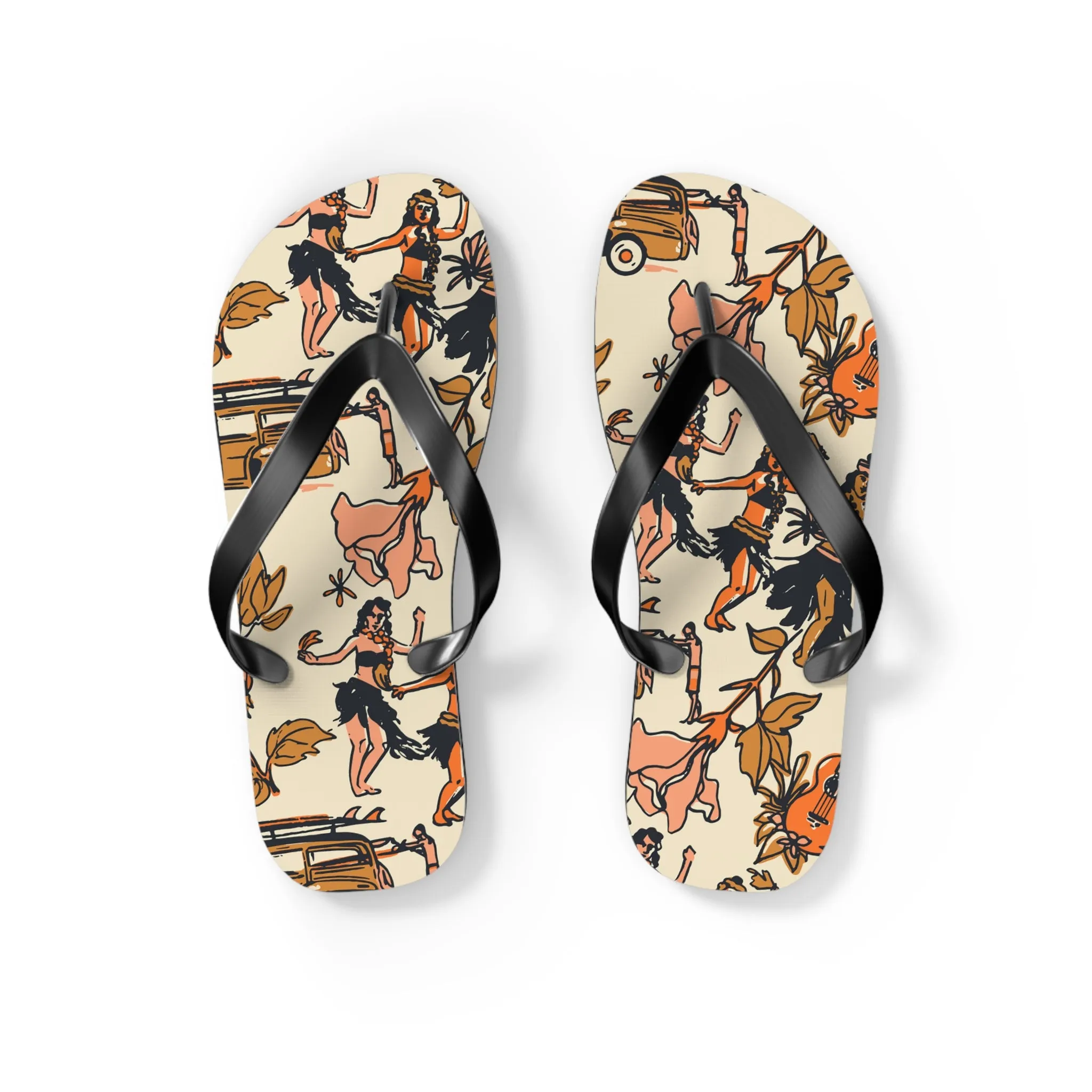 Hula Party Flip Flops