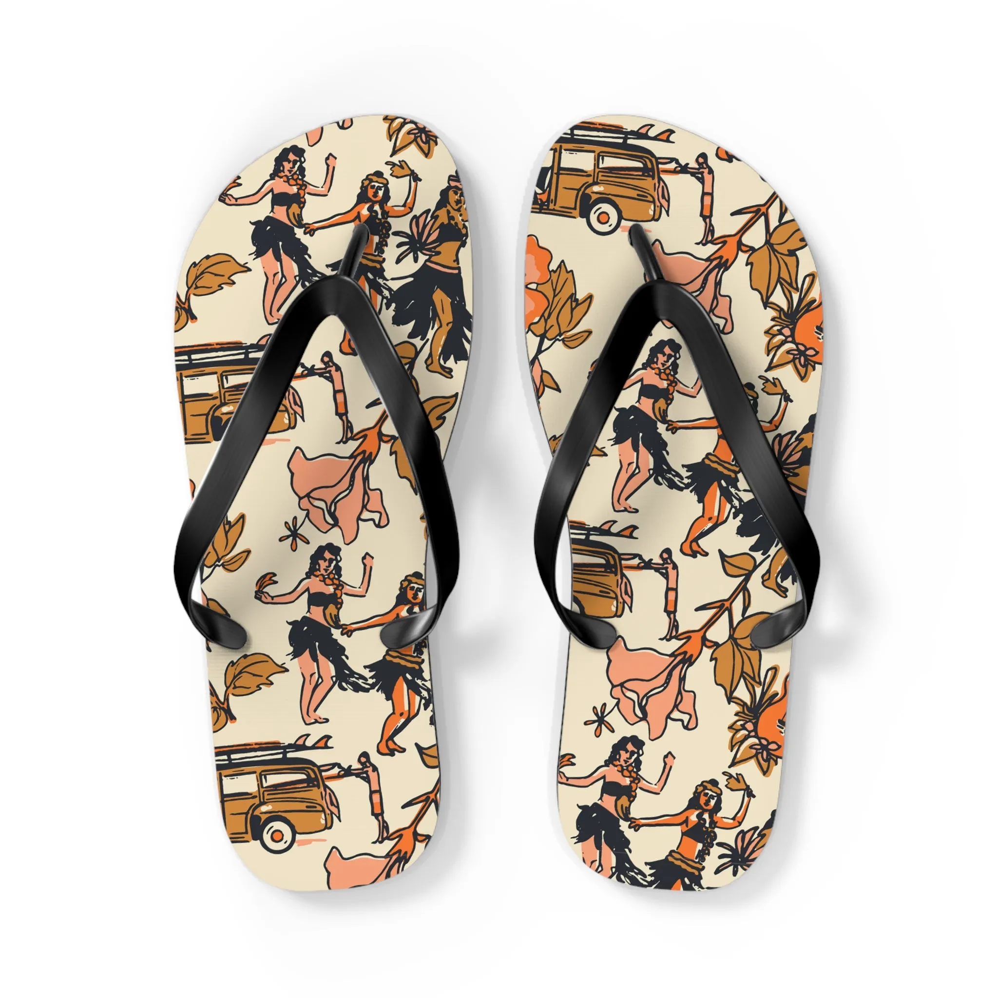 Hula Party Flip Flops