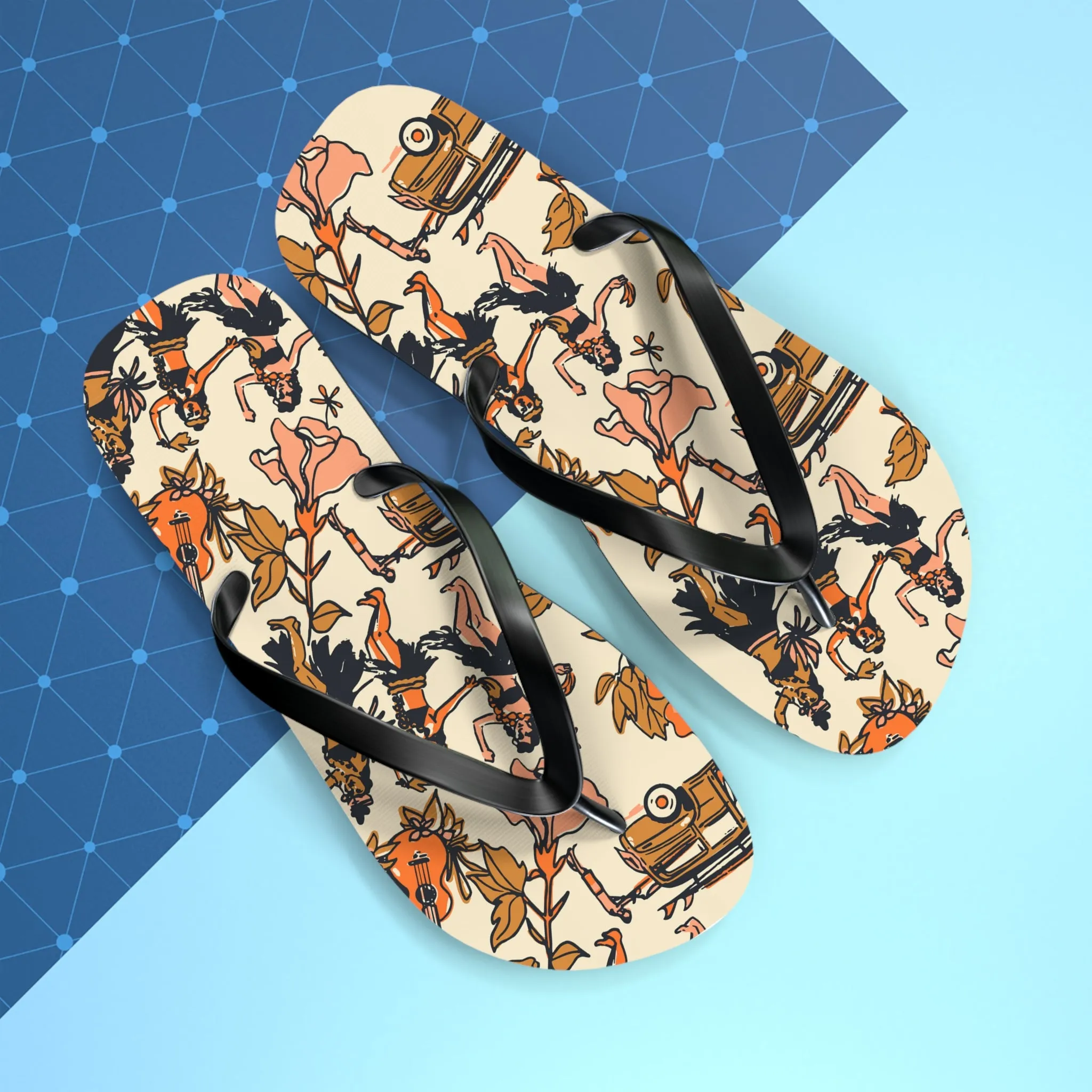 Hula Party Flip Flops