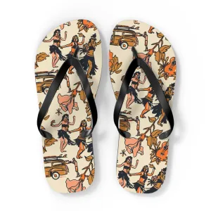 Hula Party Flip Flops