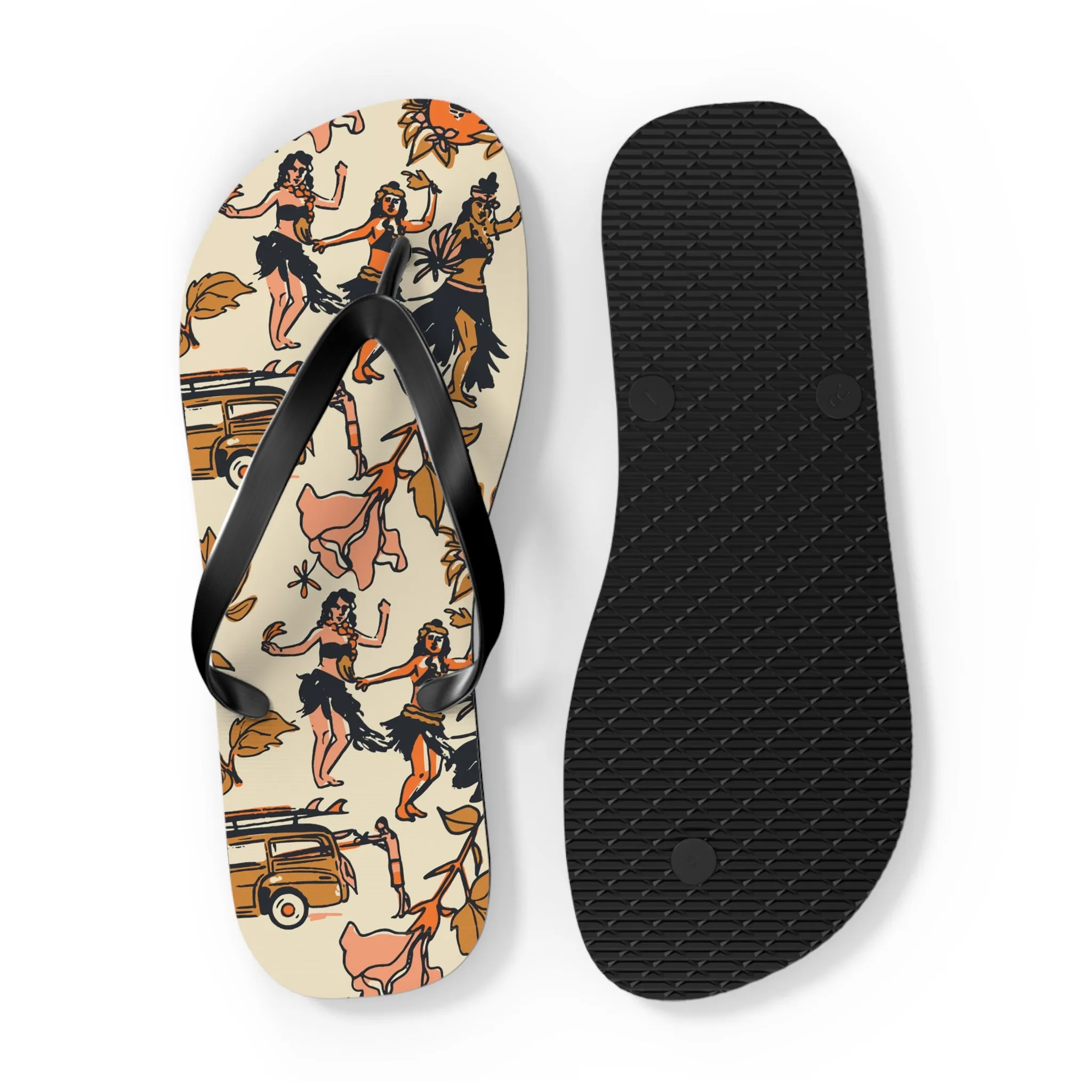 Hula Party Flip Flops