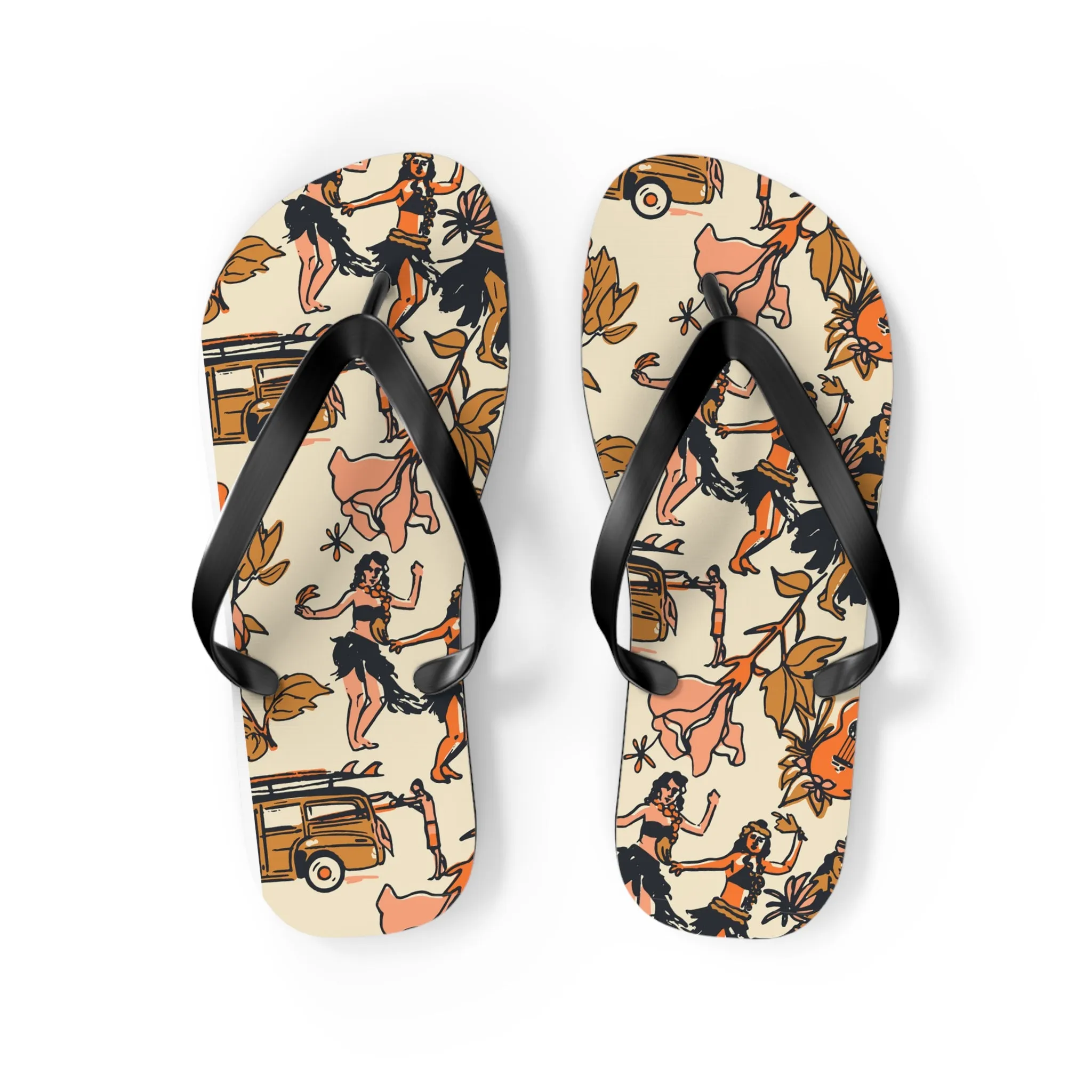 Hula Party Flip Flops