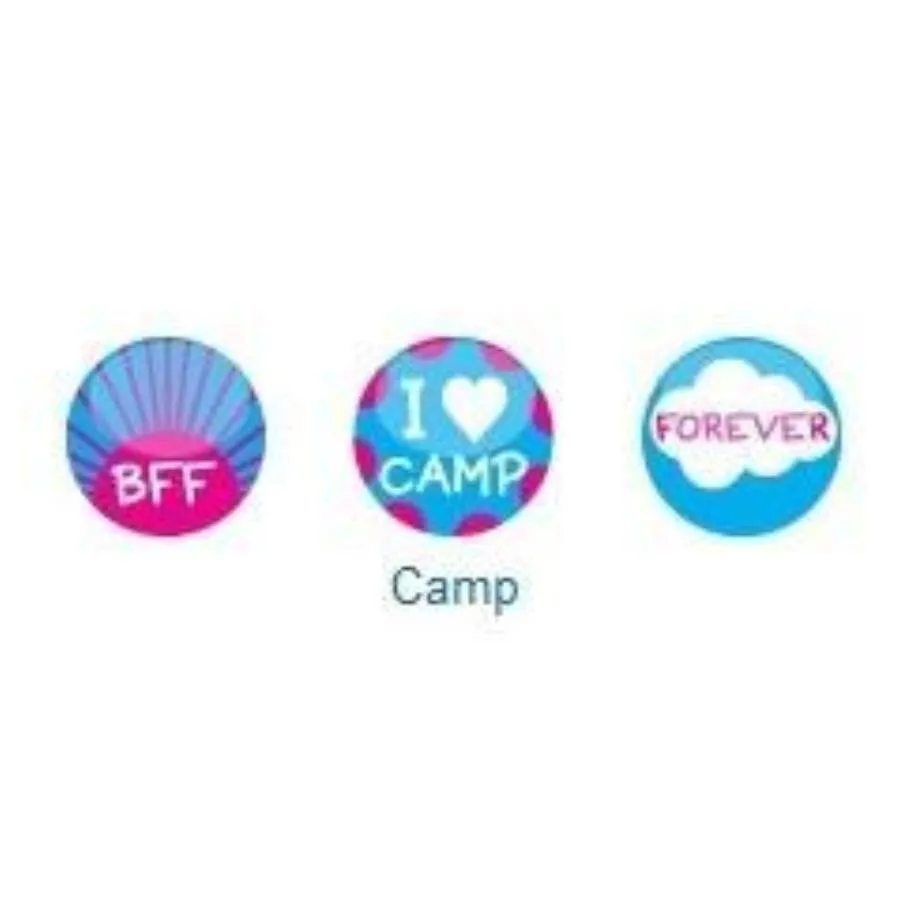 I Heart Camp Magnet Charm Set
