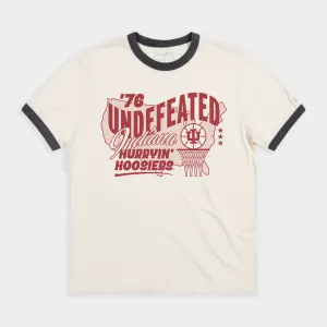 Indiana 1976 Undefeated "Hurryin' Hoosiers" Ringer Tee
