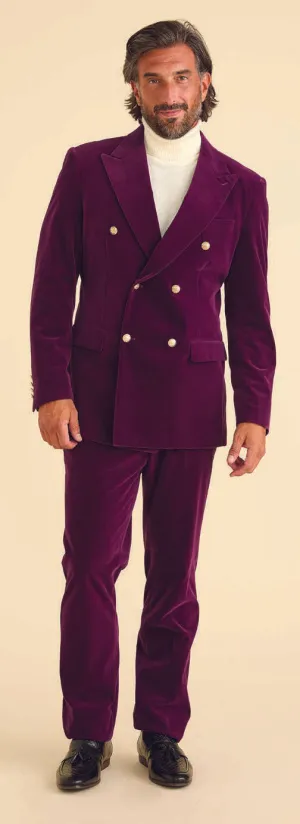 Inserch DB Velvet Blazer BL502-166 Deep Violet (IN STORE) (FINAL SALE) (S M XL 3XL 4XL ONLY)
