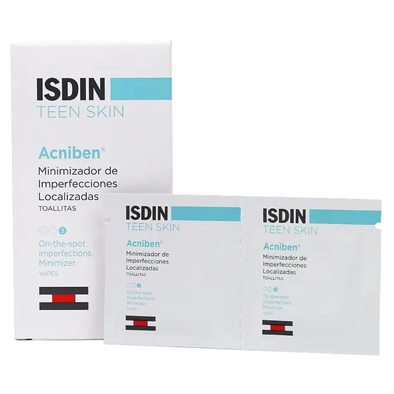ISDIN TEEN SKIN ACNIBEN IMPERFECTION MINIMIZER WIPES 30s