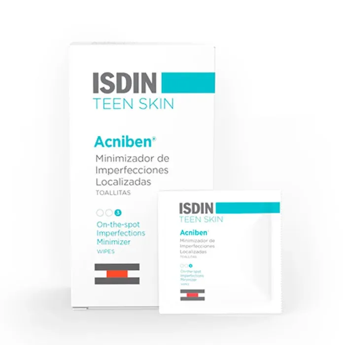 ISDIN TEEN SKIN ACNIBEN IMPERFECTION MINIMIZER WIPES 30s