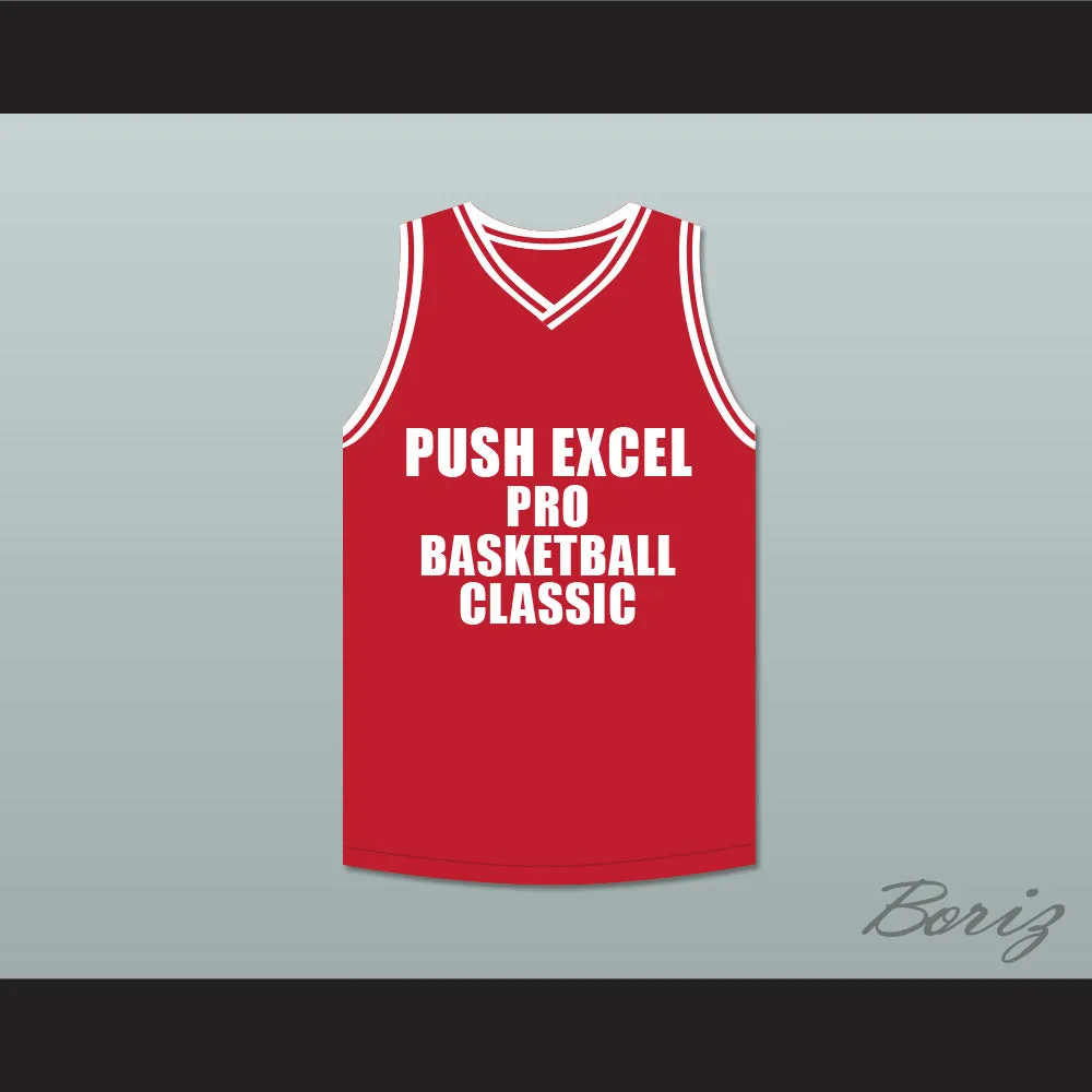Isiah Thomas 11 Push Excel Pro Basketball Classic Red Basketball Jersey 1988 Charity Event