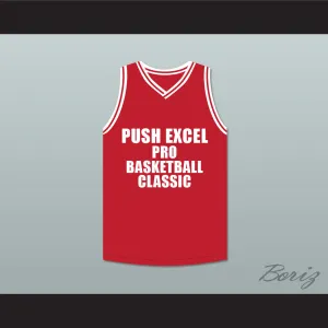 Isiah Thomas 11 Push Excel Pro Basketball Classic Red Basketball Jersey 1988 Charity Event