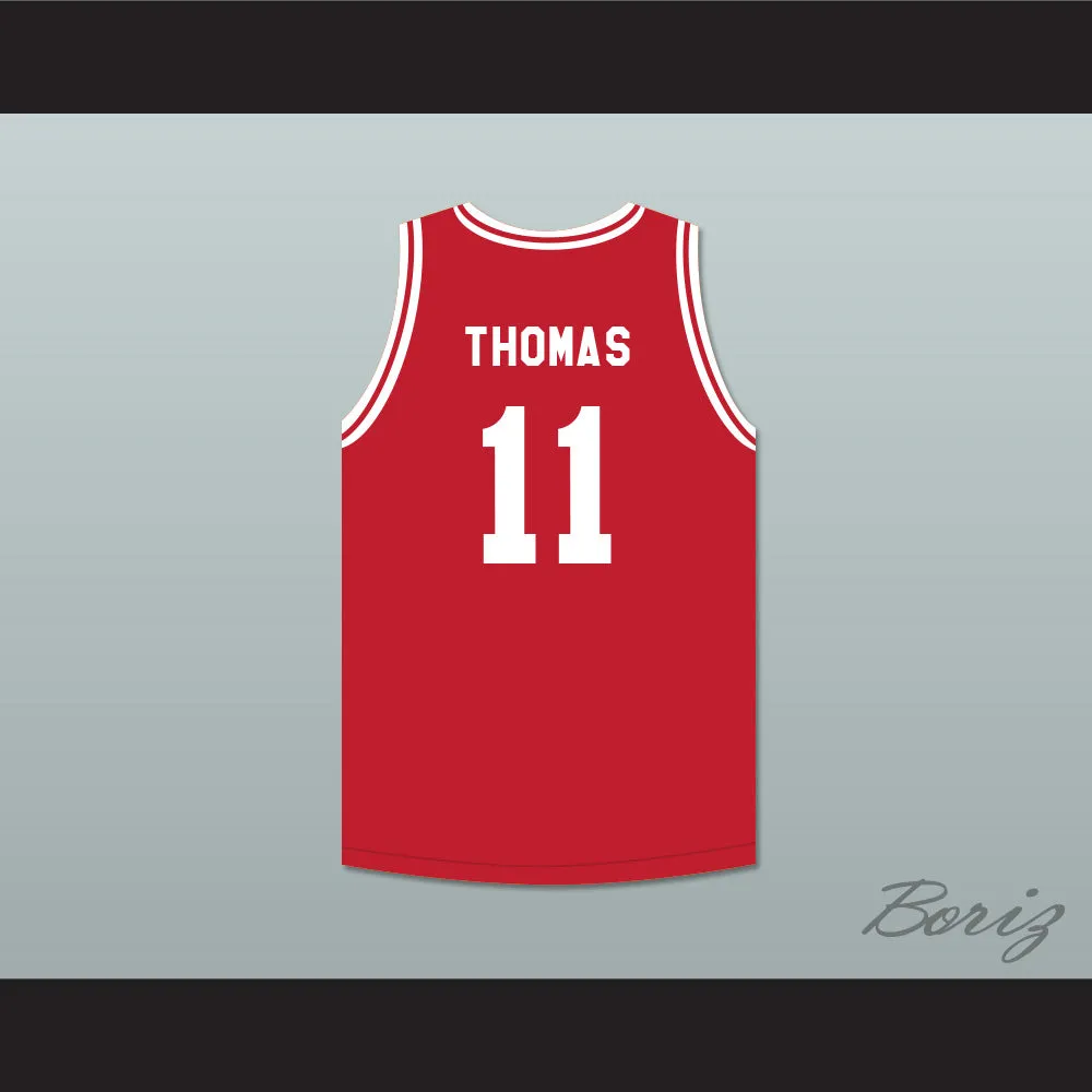 Isiah Thomas 11 Push Excel Pro Basketball Classic Red Basketball Jersey 1988 Charity Event