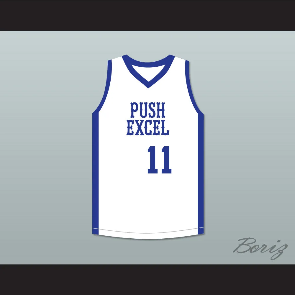 Isiah Thomas 11 Push Excel Pro Basketball Classic White Basketball Jersey 1985 Charity Event