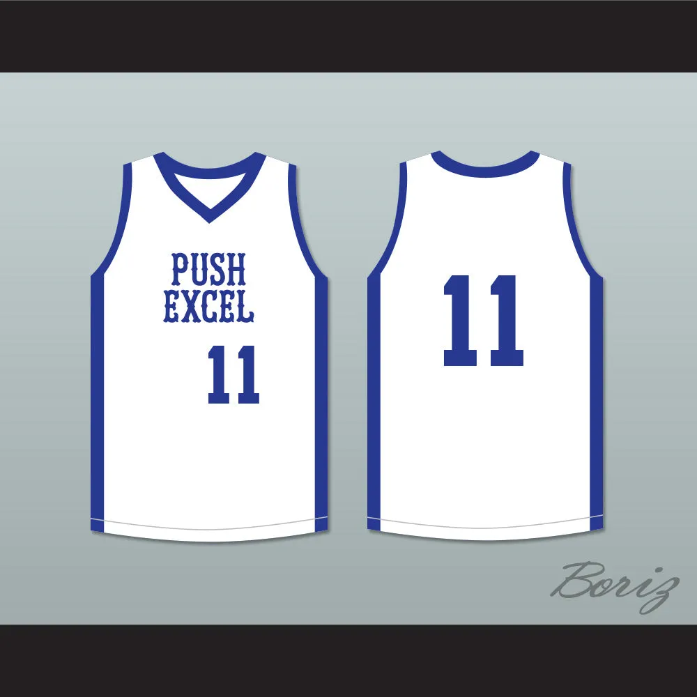 Isiah Thomas 11 Push Excel Pro Basketball Classic White Basketball Jersey 1985 Charity Event