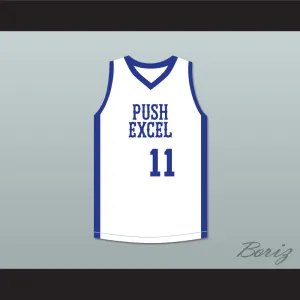 Isiah Thomas 11 Push Excel Pro Basketball Classic White Basketball Jersey 1985 Charity Event