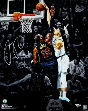 Jayson Tatum Boston Celtics Signed 16x20 Spotlight Photo Dunk on Lebron FANATICS