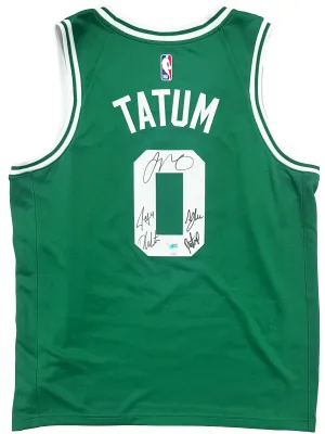 Jayson Tatum Boston Celtics Team Signed Nike Jersey White/Horford/Jrue  FANATICS