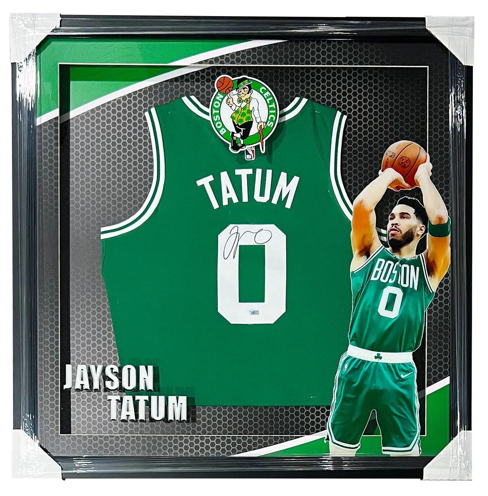 Jayson Tatum Celtics Signed Nike Jersey LED Lighting 3D Custom Framed Fanatics