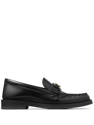 Jimmy Choo Addie logo-plaque leather loafers