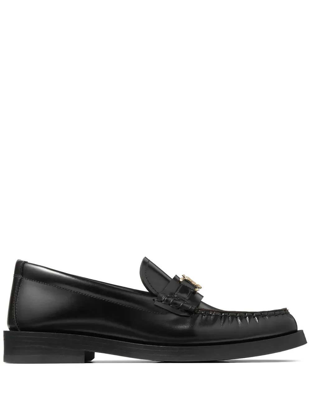 Jimmy Choo Addie logo-plaque leather loafers