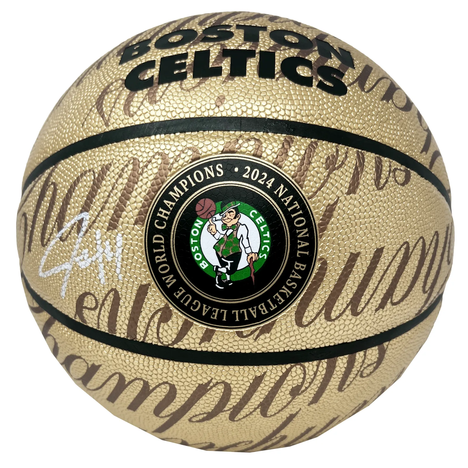 Jrue Holiday Celtics Signed 2024 NBA Finals Champions Gold LE Basketball JSA