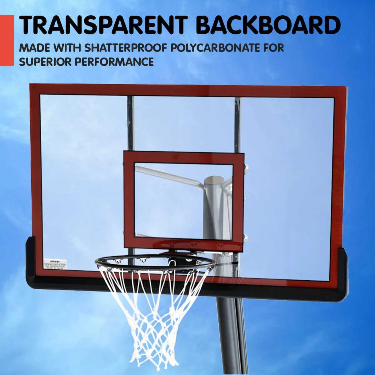 Kahuna Portable Basketball Ring Stand w/ Adjustable Height Ball Holder - ONLINE ONLY - Free Shipping