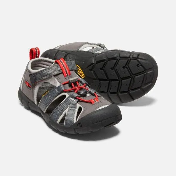 KEEN SEACAMP II CNX MAGNET/ RED LITTLE/BIG KIDS SANDALS (WATER FRIENDLY)