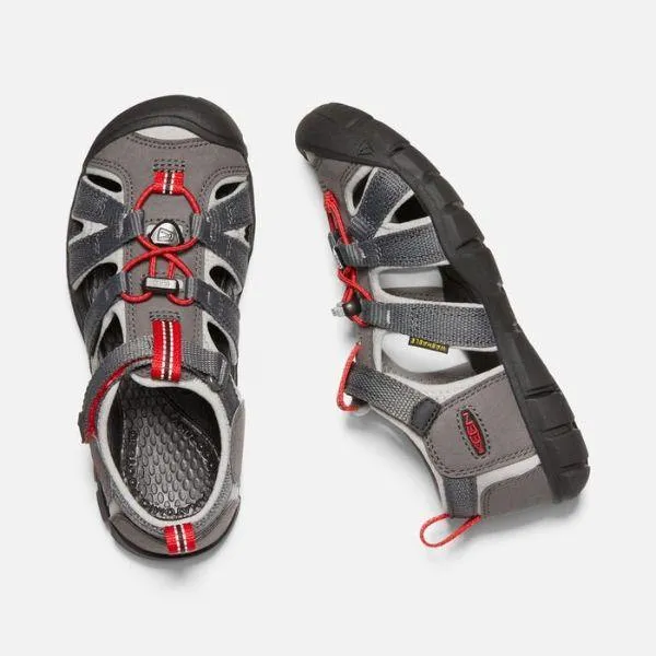 KEEN SEACAMP II CNX MAGNET/ RED LITTLE/BIG KIDS SANDALS (WATER FRIENDLY)