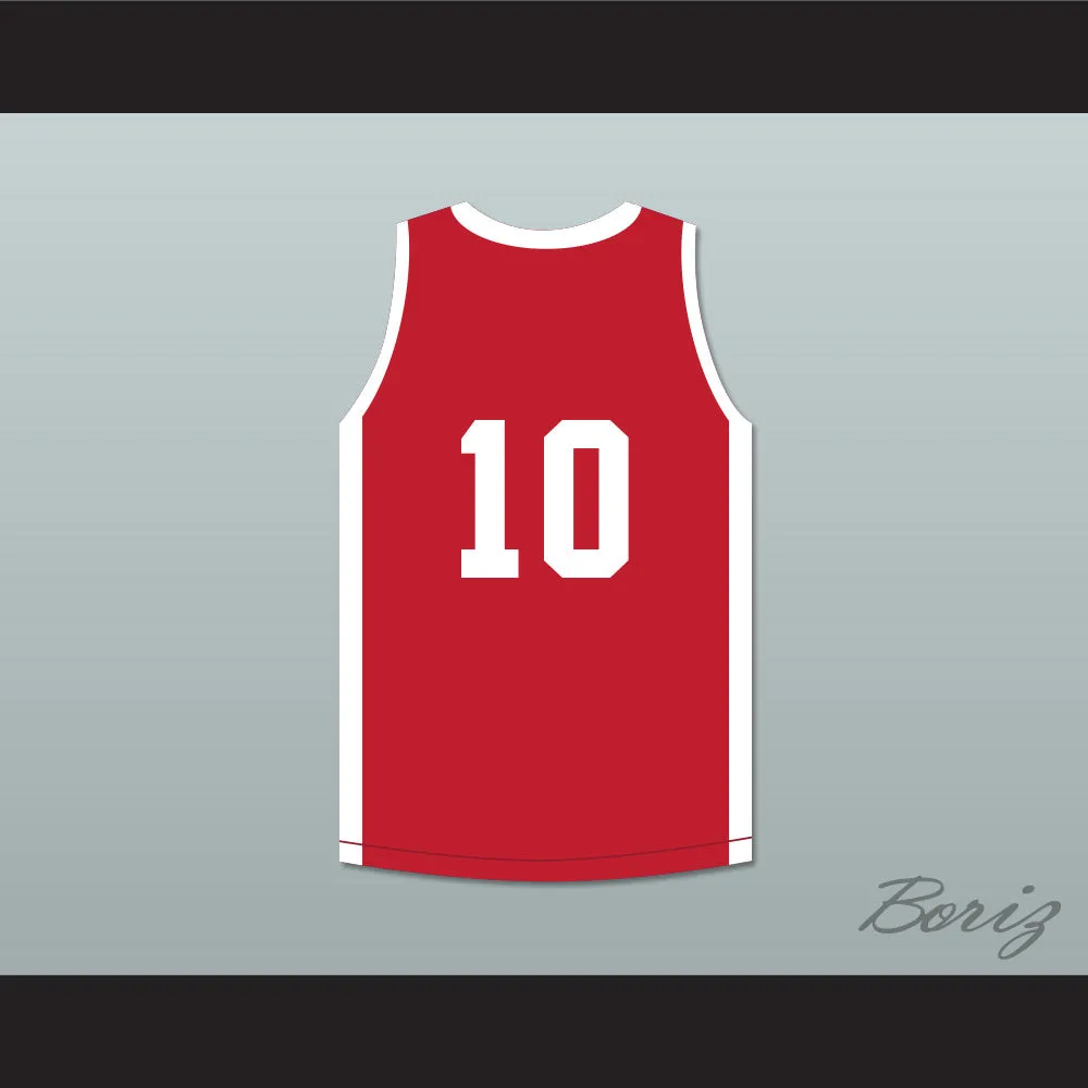 Kenny Patterson 10 Push Excel Pro Basketball Classic Red Basketball Jersey 1985 Charity Event