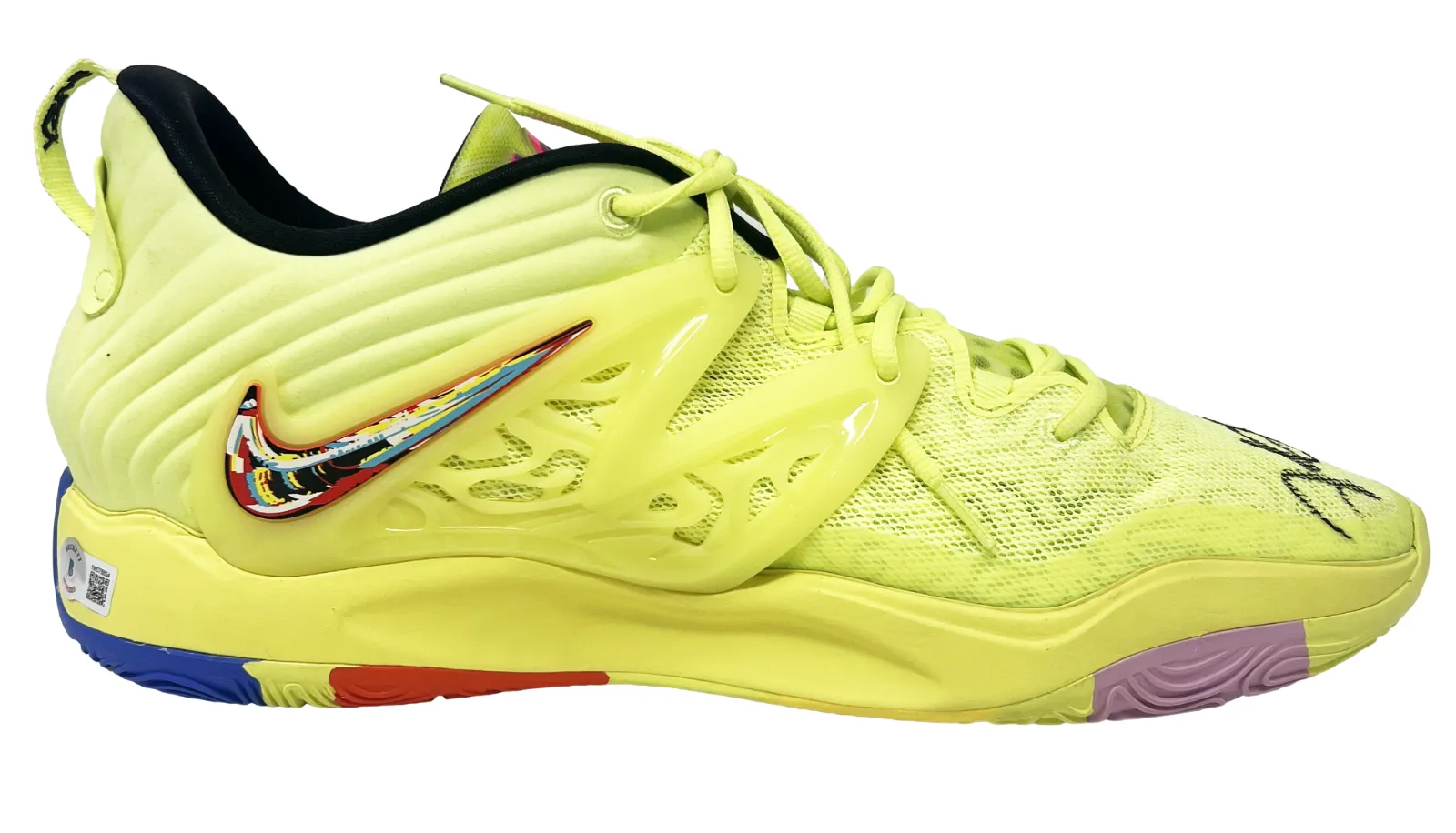 Kevin Durant Signed Nike KD 15 Aimbot Sneaker Left Shoe BAS