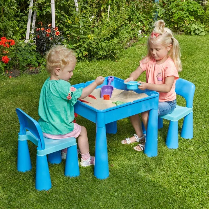 Kids Trumpet Legs 5-in-1 Activity Table and 2 Chairs Set
