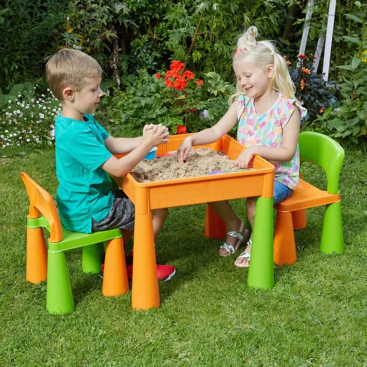 Kids Trumpet Legs 5-in-1 Activity Table and 2 Chairs Set