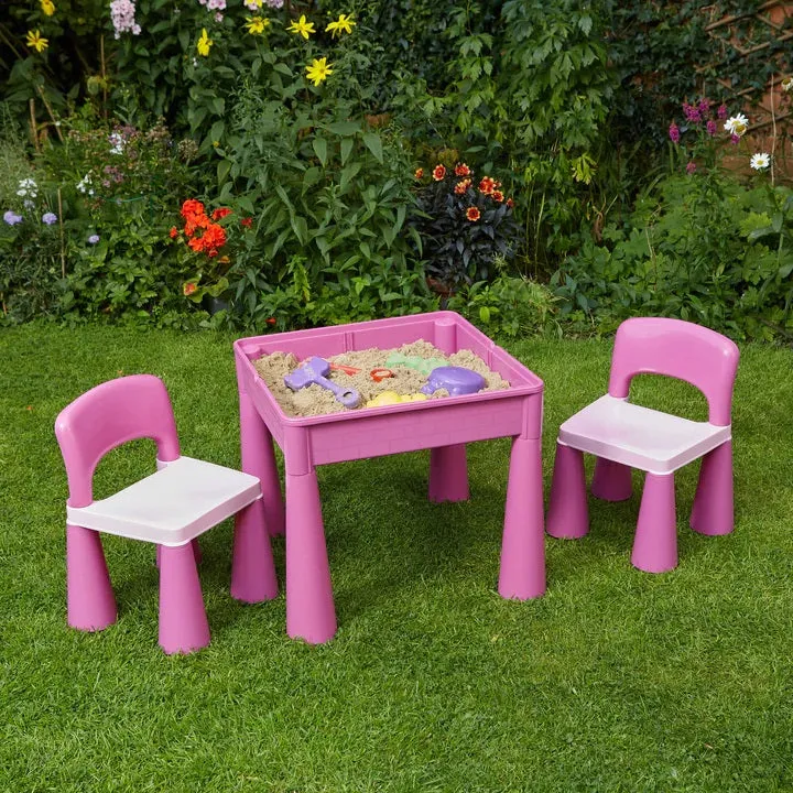 Kids Trumpet Legs 5-in-1 Activity Table and 2 Chairs Set