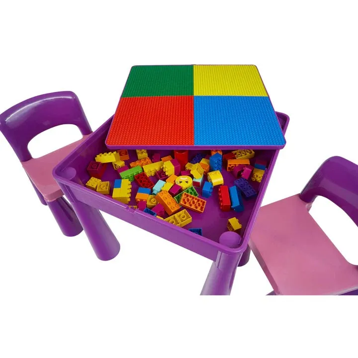 Kids Trumpet Legs 5-in-1 Activity Table and 2 Chairs Set