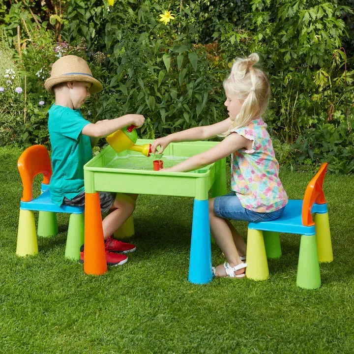 Kids Trumpet Legs 5-in-1 Activity Table and 2 Chairs Set