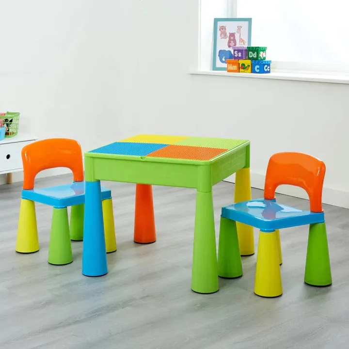 Kids Trumpet Legs 5-in-1 Activity Table and 2 Chairs Set