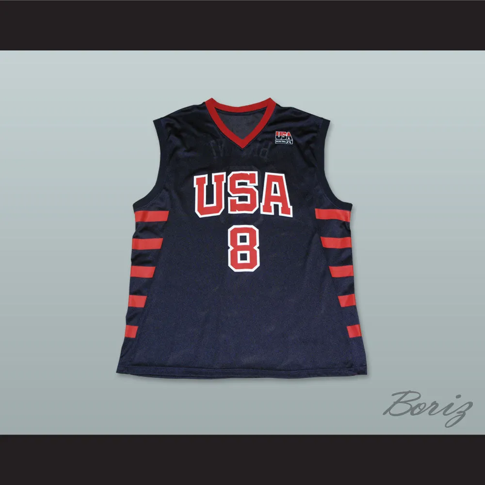 Kobe Bryant 8 Team USA Dark Blue Basketball Jersey