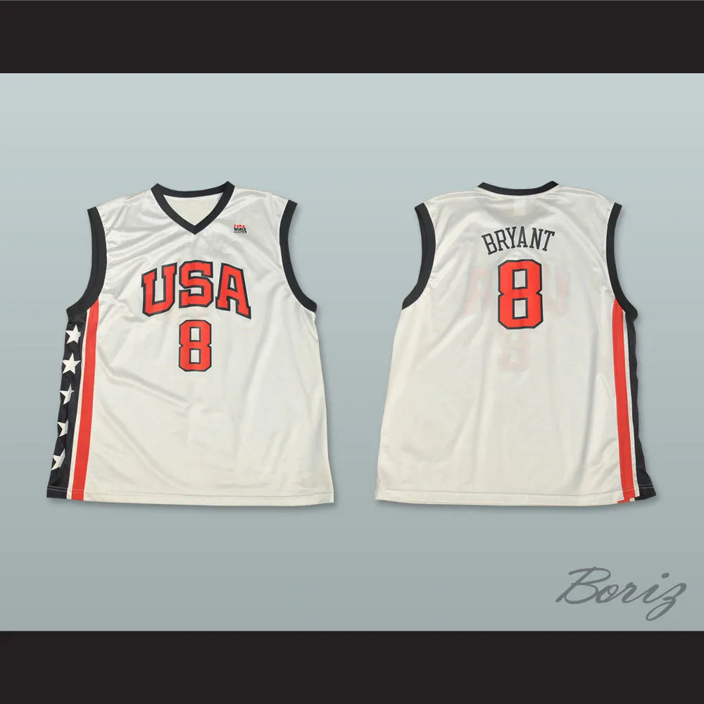Kobe Bryant 8 Team USA White Basketball Jersey
