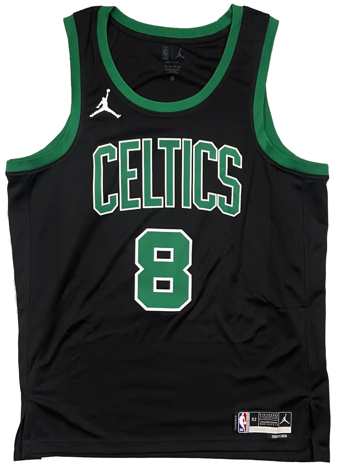 Kristaps Porzingis Boston Celtics Signed Jordan Brand Black Swingman Jersey BAS