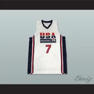 Larry Bird 7 USA Team Home Basketball Jersey