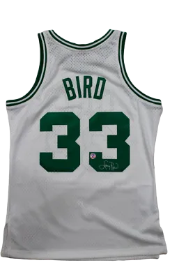 Larry Bird Boston Celtics Signed Authentic Mitchell & Ness White Jersey Holo COA