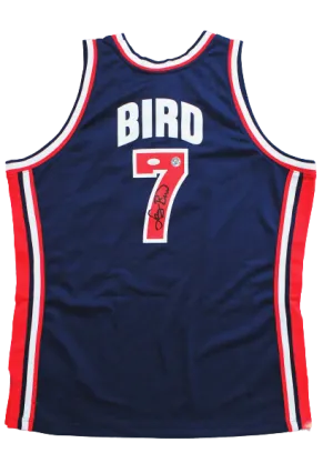 Larry Bird Celtics Signed Authentic Mitchell & Ness Dream Team USA Jersey JSA