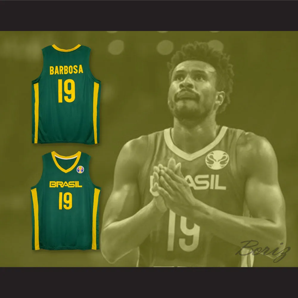 Leandro Barbosa 19 Brasil National Team Green Basketball Jersey