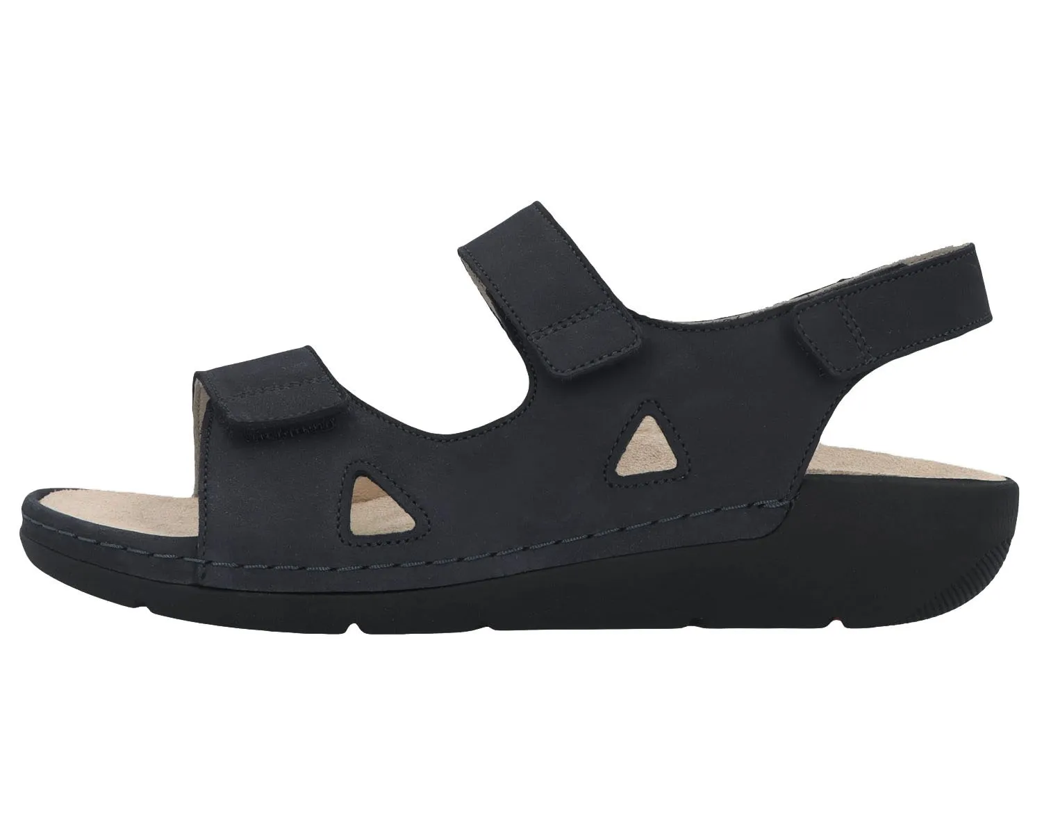 LEONA Black Nubuck Leather